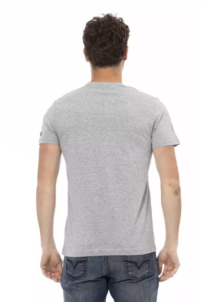 Elegant Short Sleeve Gray Tee for Men