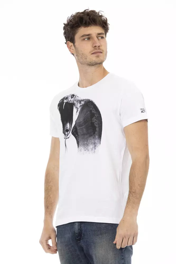 Elegant White Short Sleeve Tee for Men