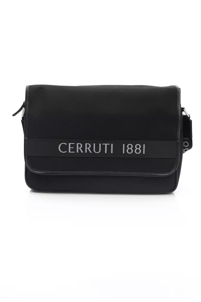 Elegant Black Crossbody Logo Bag