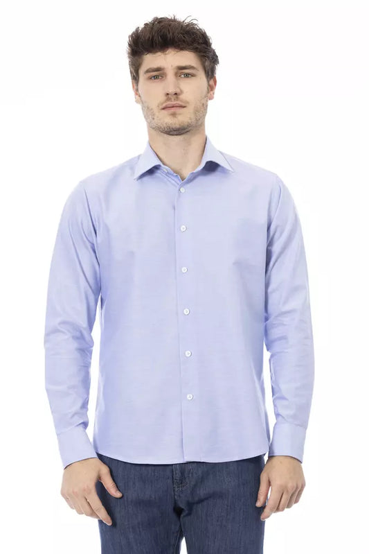 Elegant Light Blue Italian Shirt