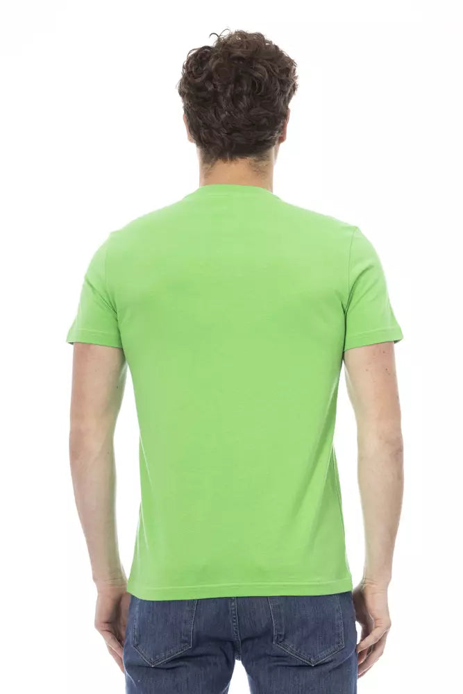 Emerald Envy: Chic Round Neck Tee