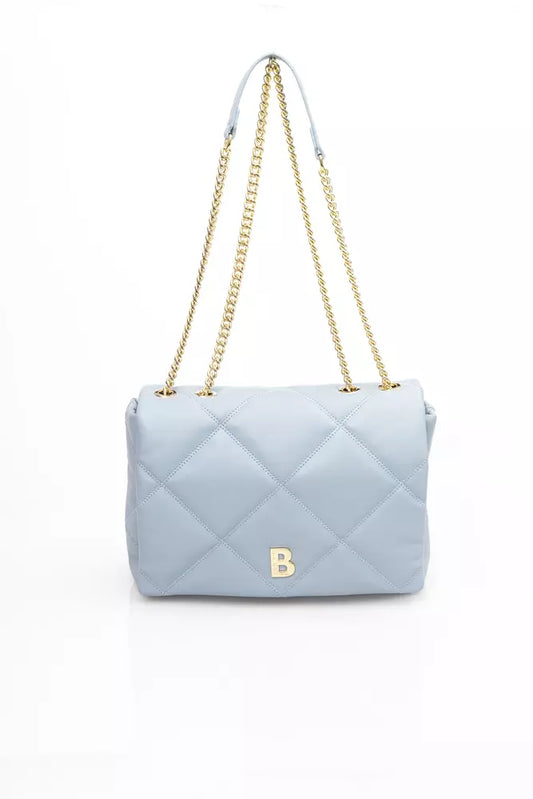 Elegant Light Blue Shoulder Flap Bag