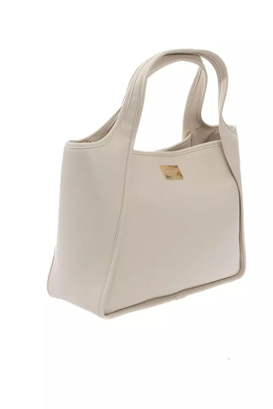 Chic Beige Magnetic Closure Handbag