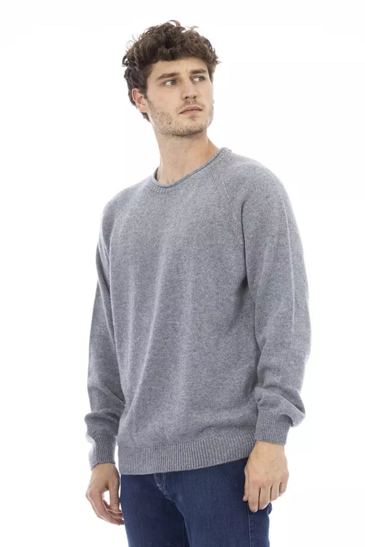 Light Blue Casual Elegance Crewneck Sweater