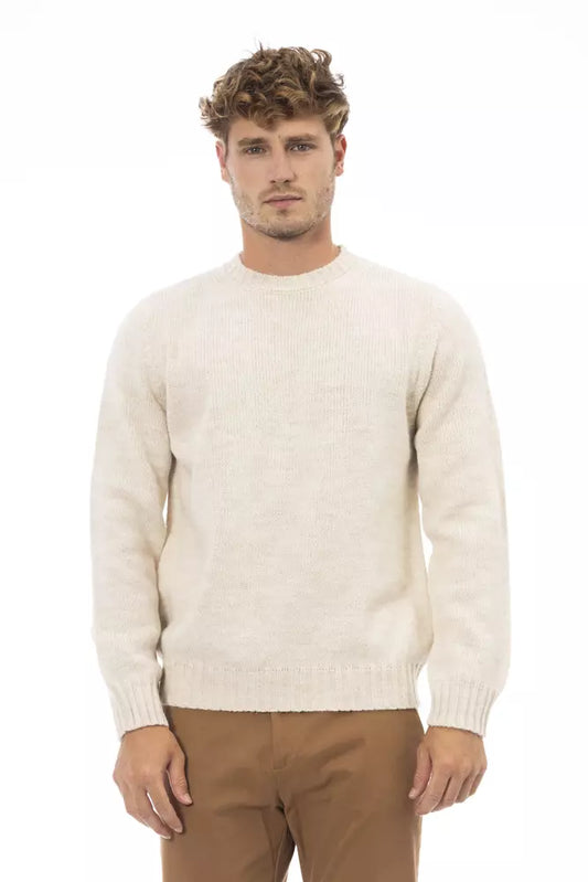 Elegant Crewneck Alpaca Blend Sweater