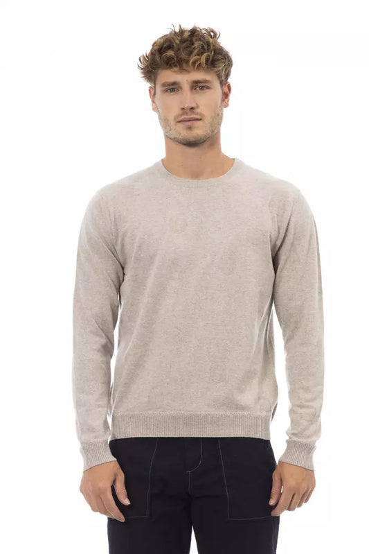 Beige Crewneck Comfort Blend Sweater