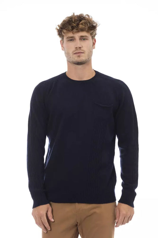 Elegant Crewneck Pocket Sweater