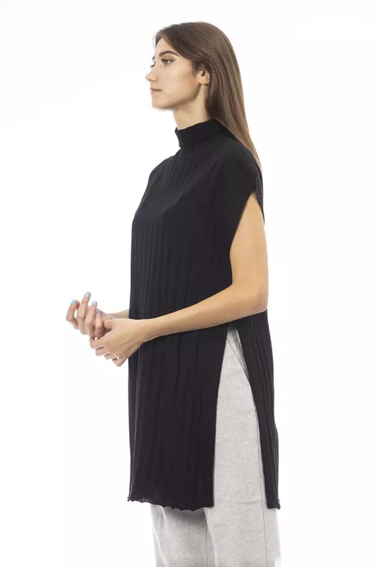 Elegant Turtleneck Sweater with Side Slits