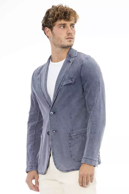 Sleek Fabric Jacket with Button Closure