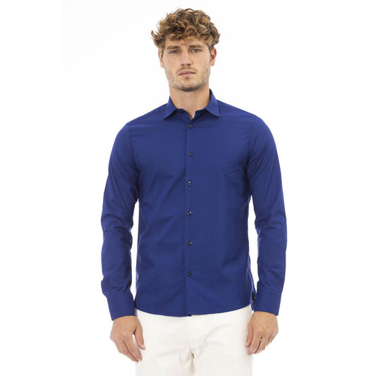 Elegant Italian Blue Regular Fit Shirt