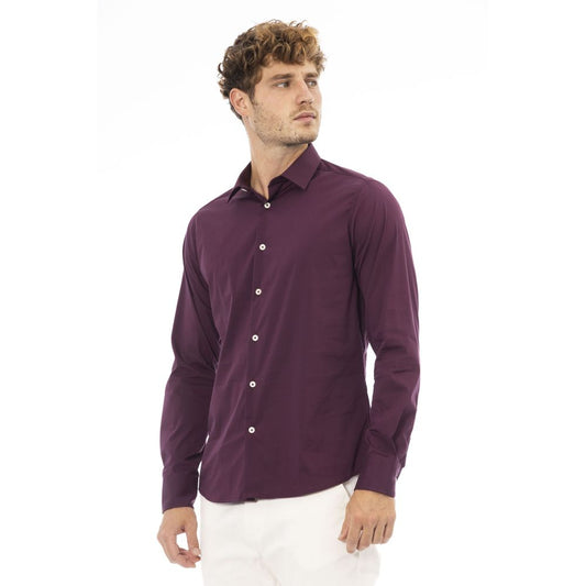 Elegant Italian-Crafted Red Shirt for Men