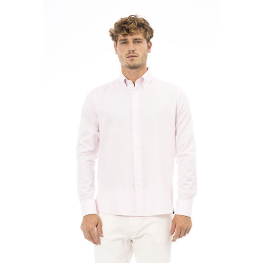 Elegant Cotton Blend Pink Shirt