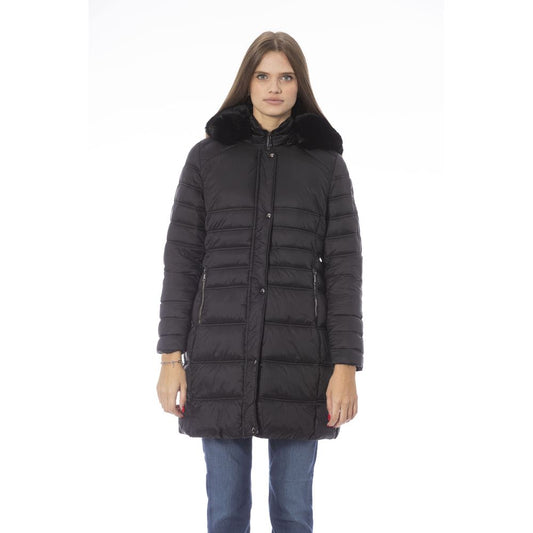 Chic Black Polyester Down Jacket