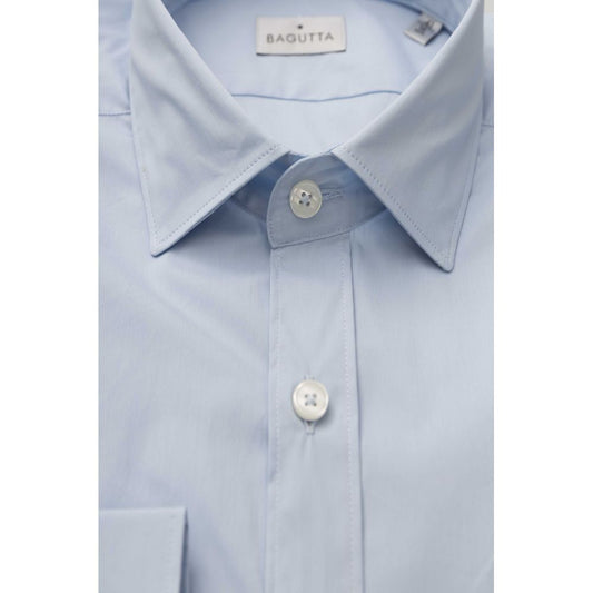 Elegant Slim Fit Light Blue Shirt