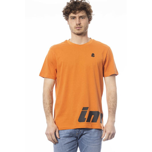 Vibrant Orange Crew Neck Logo Tee