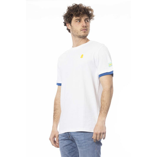 Elegant White Cotton Crew Neck Tee