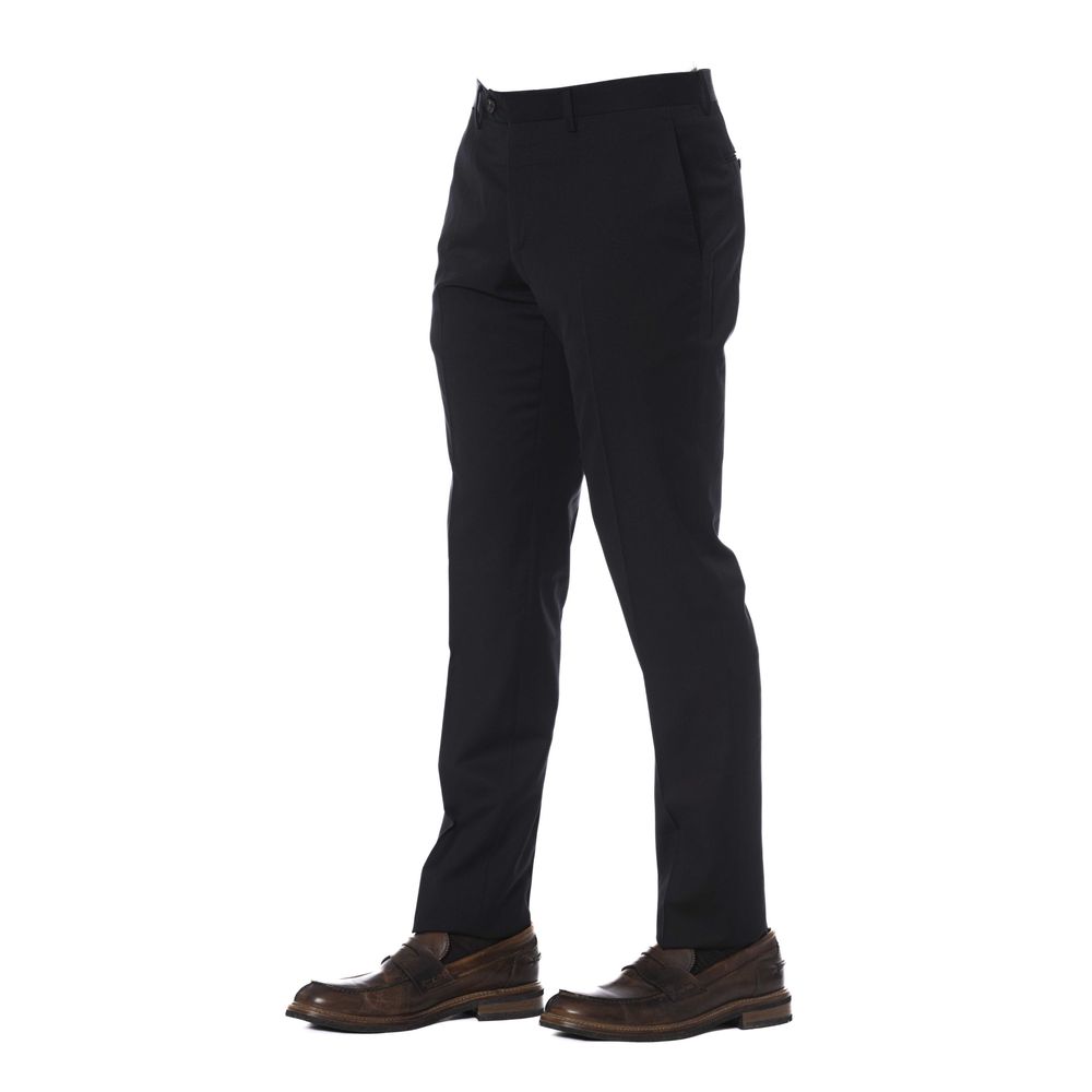 Elegant Black Wool Trousers for Men