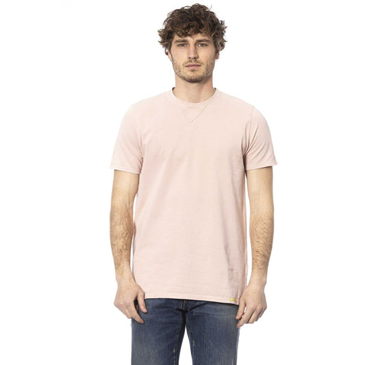 Chic Pink Crew Neck Cotton Tee