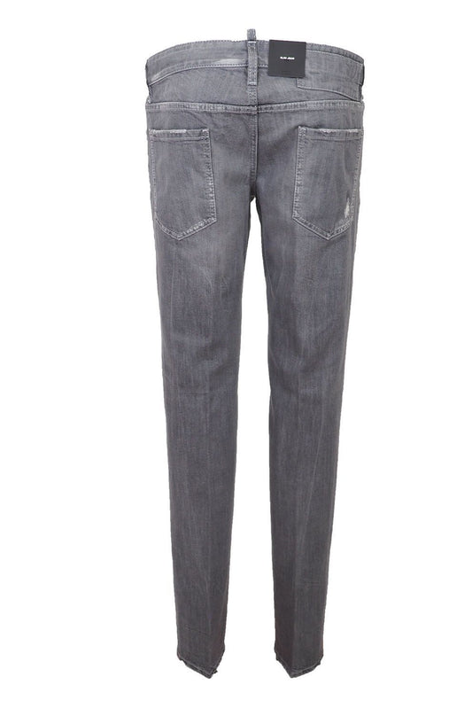 Chic Gray Slim-Fit Denim for the Modern Man