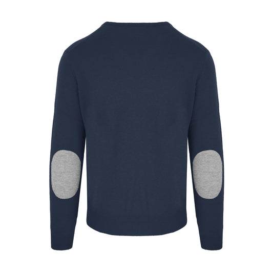 Navy Elegance Wool-Cashmere Blend Sweater