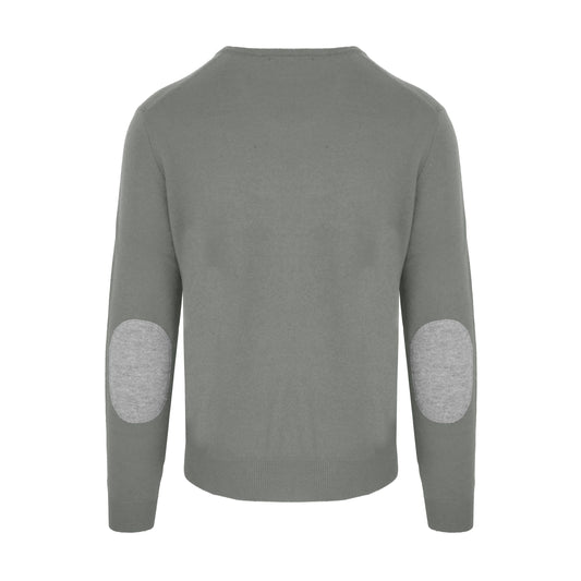 Italian Wool-Cashmere Blend Sweater in Medium Gray