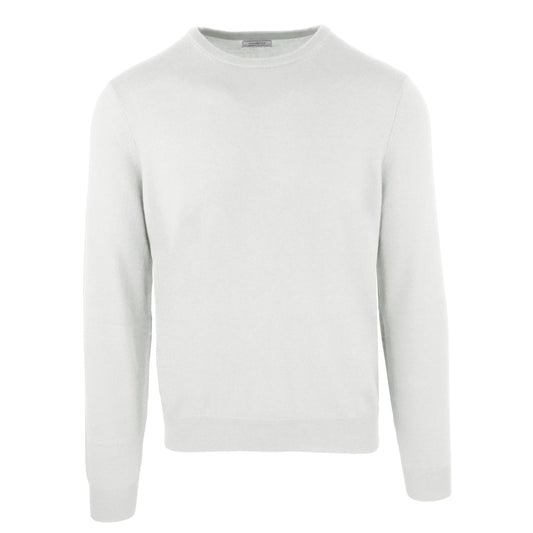 Elegant Gray Wool-Cashmere Sweater