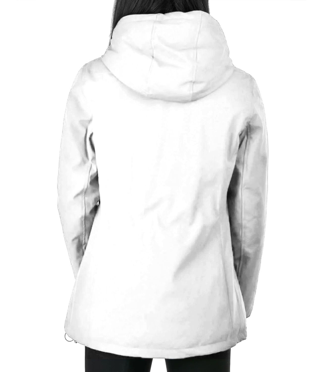 Chic White Hooded Down Jacket for Women