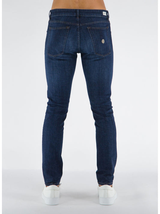 Elegant Dark Blue Cotton Stretch Jeans