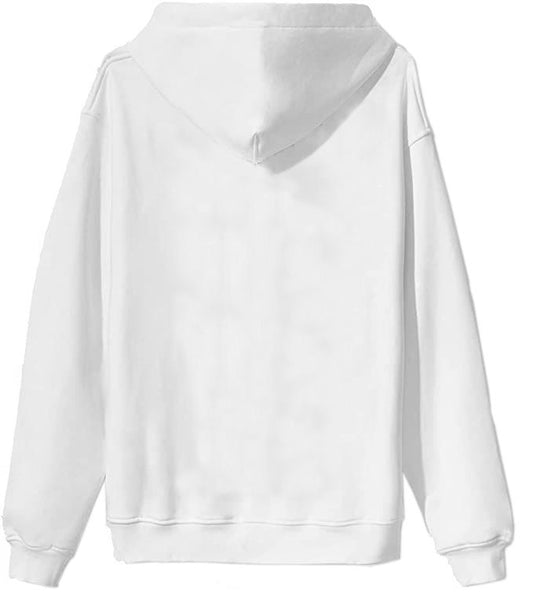 Elevated Casual White Hooded Sweatshirt