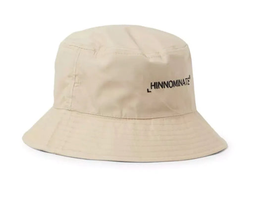 Beige Cotton Hat with Front Logo