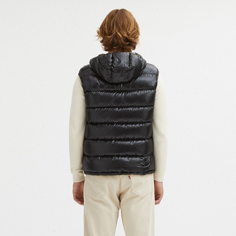 Reversible Hooded Duck Feather Vest