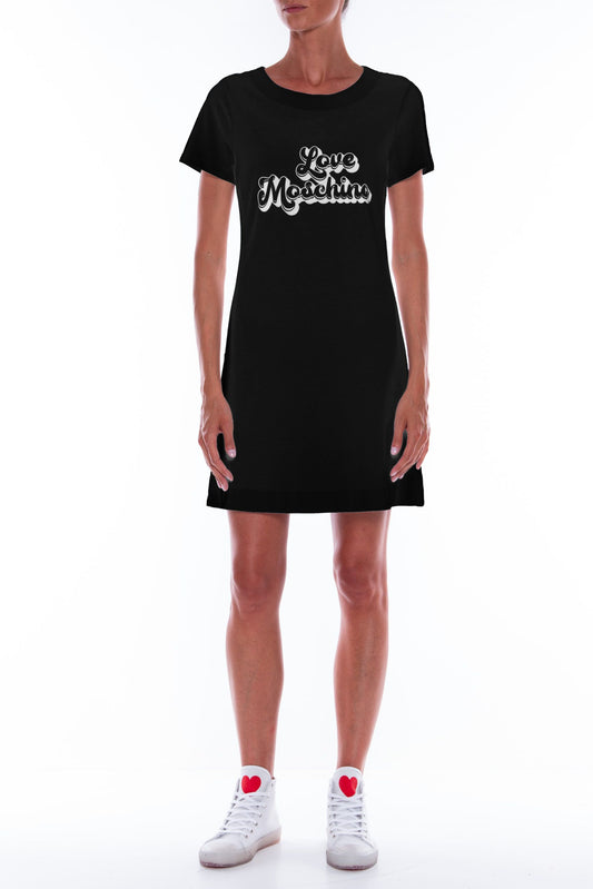 Chic Logo Cotton T-Shirt Dress