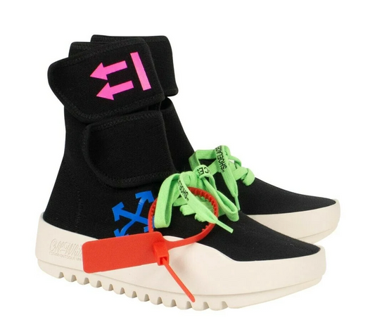 Striking Moto Wrap Sneakers with Iconic Logo Print