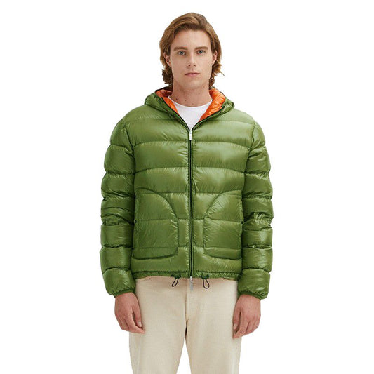 Emerald Elegance Reversible Down Jacket