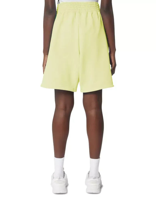 Chic Summer Cotton Bermuda Shorts in Sunshine Yellow