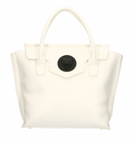 Chic White Polyethylene Handbag