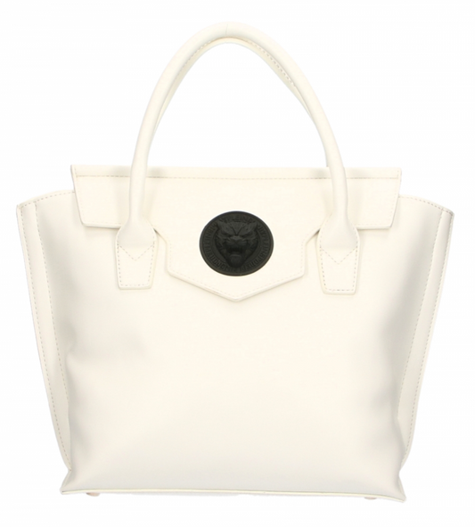 Elegant White Handbag With Magnetic Closure