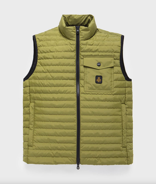 Versatile Green Down Vest for Men