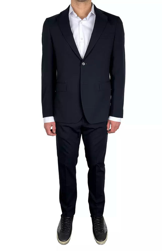 Elegant Navy Blue Two-Piece Suit