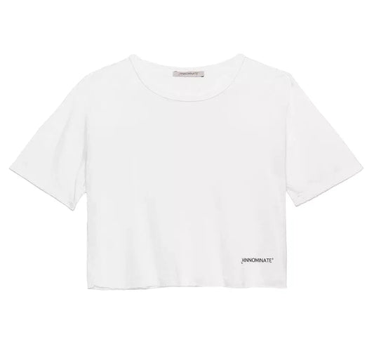 Elegant Raw Cut Modal Tee with Logo Print