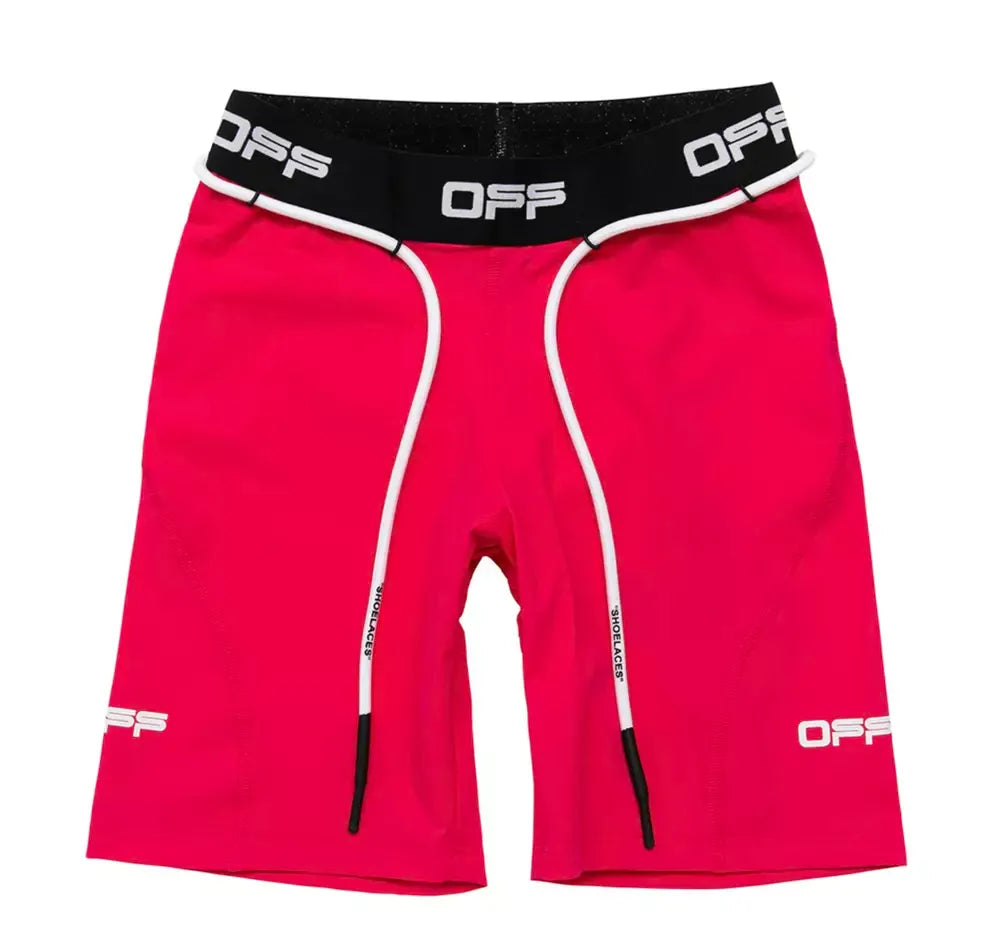 Chic Pink Elasticized Logo Shorts