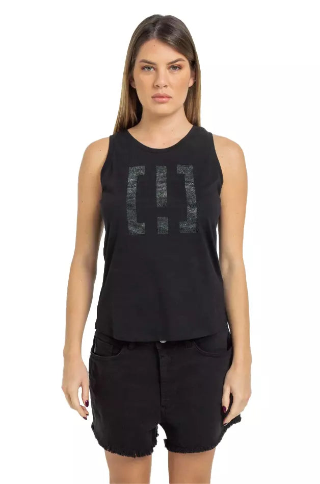 Studded Logo Cotton Tank Top for Her