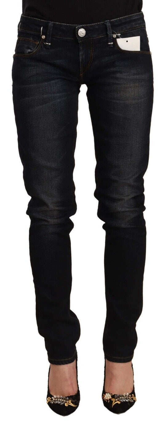 Chic Black Washed Skinny Jeans for Her