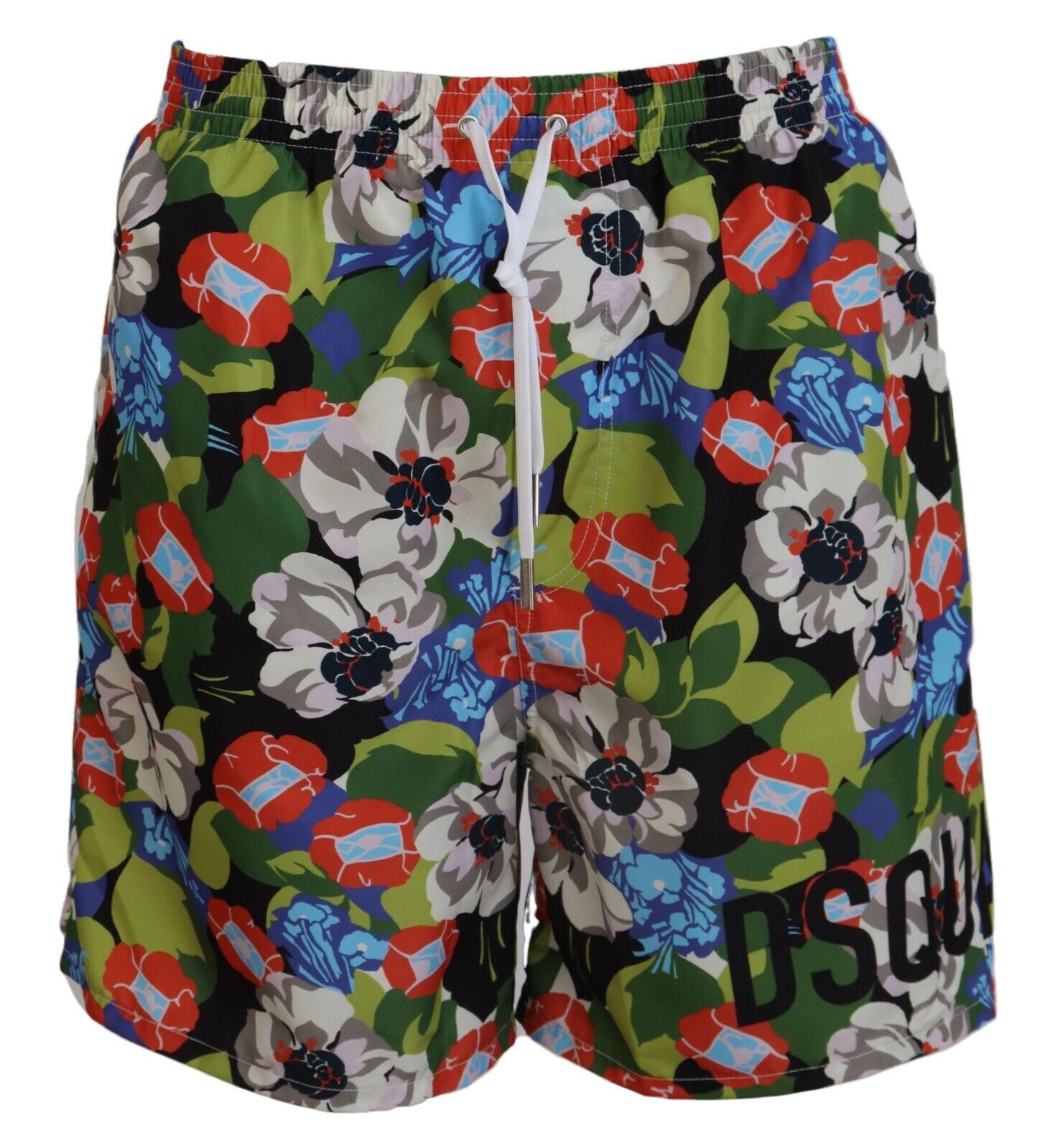 Multicolor Floral Print Swim Shorts