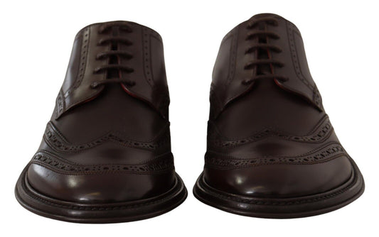 Brown Leather Oxford Wingtip Formal Derby