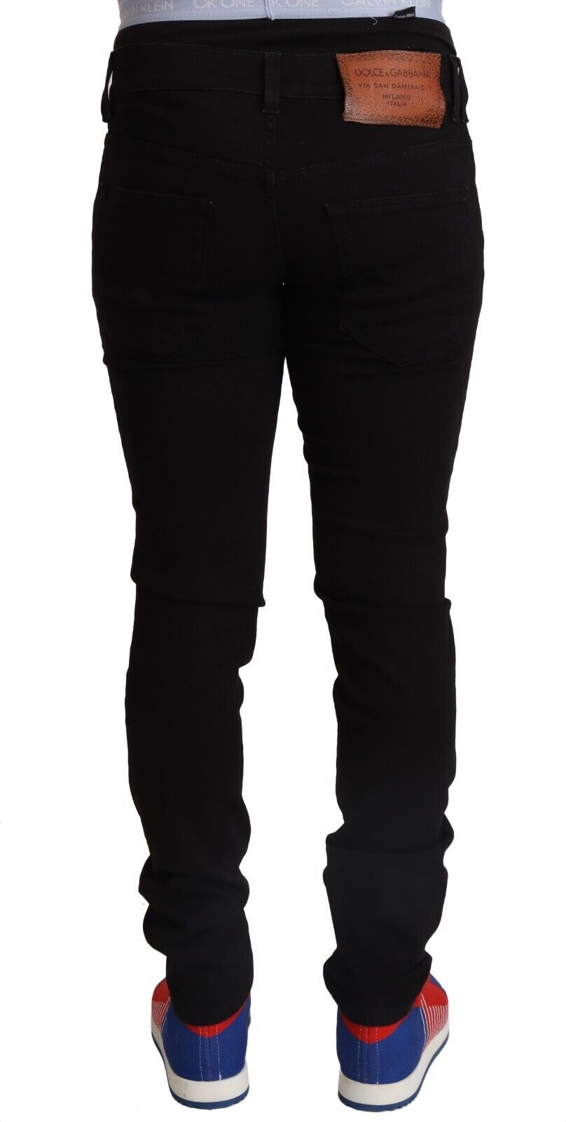 Elegant Slim Fit Black Denim Jeans