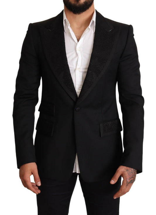 Elegant Black Slim Fit Blazer Jacket