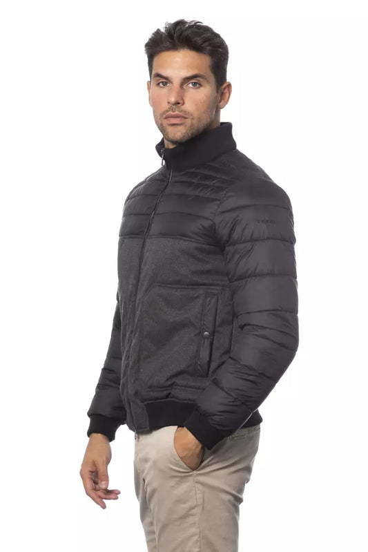 Sleek Gray Bomber Jacket for Men