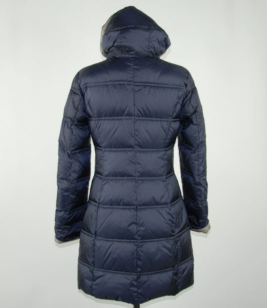 Chic Blue Polyester Down Jacket