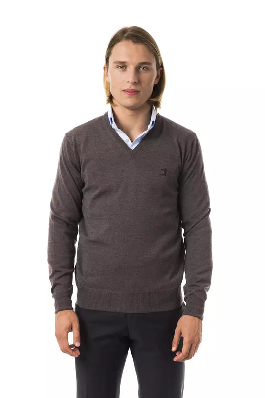 Exquisite V-Neck Embroidered Merino Sweater